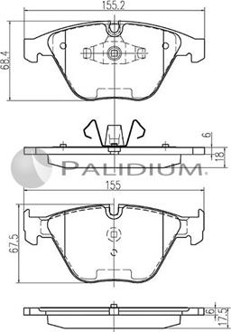 Ashuki P1-1249 - Kit de plaquettes de frein, frein à disque cwaw.fr