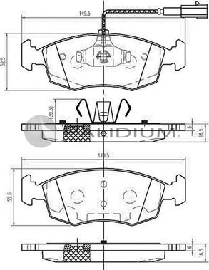 Ashuki P1-1254 - Kit de plaquettes de frein, frein à disque cwaw.fr