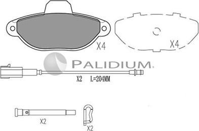 Ashuki P1-1268 - Kit de plaquettes de frein, frein à disque cwaw.fr