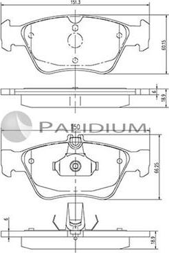 Ashuki P1-1218 - Kit de plaquettes de frein, frein à disque cwaw.fr