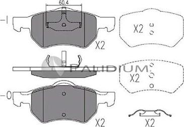 Ashuki P1-1281 - Kit de plaquettes de frein, frein à disque cwaw.fr