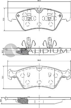 Ashuki P1-1238 - Kit de plaquettes de frein, frein à disque cwaw.fr