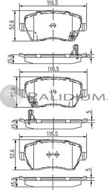 Ashuki P1-1237 - Kit de plaquettes de frein, frein à disque cwaw.fr