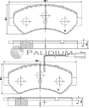 Ashuki P1-1229 - Kit de plaquettes de frein, frein à disque cwaw.fr