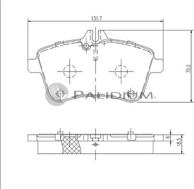 Ashuki P1-1225 - Kit de plaquettes de frein, frein à disque cwaw.fr