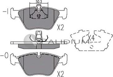 Ashuki P1-1220 - Kit de plaquettes de frein, frein à disque cwaw.fr