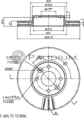 Ashuki P330-044 - Disque de frein cwaw.fr