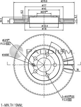 Ashuki P330-042 - Disque de frein cwaw.fr