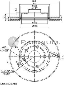 Ashuki P330-059 - Disque de frein cwaw.fr