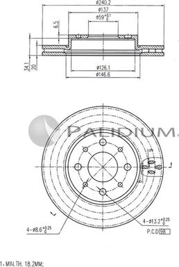 Ashuki P330-058 - Disque de frein cwaw.fr