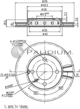 Ashuki P330-065 - Disque de frein cwaw.fr