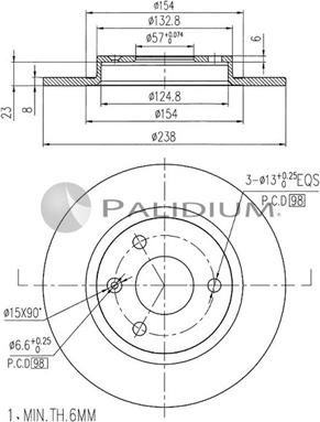 Ashuki P330-061 - Disque de frein cwaw.fr