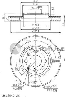 Ashuki P330-003 - Disque de frein cwaw.fr