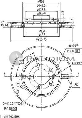 Ashuki P330-002 - Disque de frein cwaw.fr