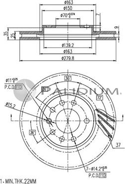 Ashuki P330-007 - Disque de frein cwaw.fr