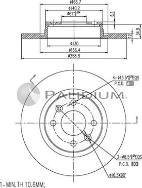 Ashuki P330-015 - Disque de frein cwaw.fr