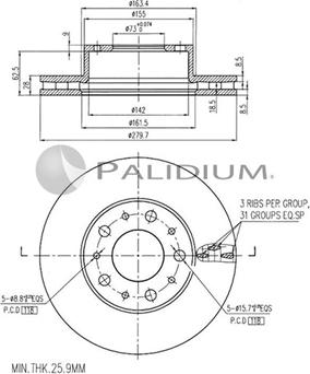 Ashuki P330-011 - Disque de frein cwaw.fr