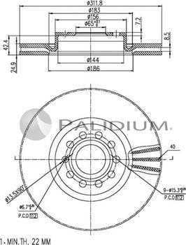 Ashuki P330-018 - Disque de frein cwaw.fr