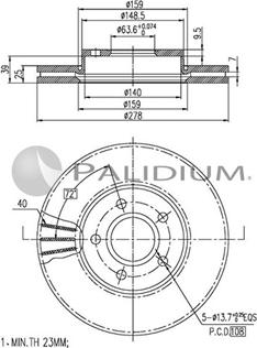 Ashuki P330-013 - Disque de frein cwaw.fr