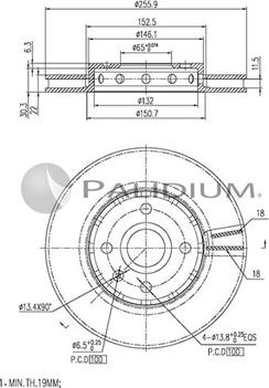 Ashuki P330-089 - Disque de frein cwaw.fr