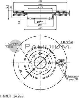 Ashuki P330-087 - Disque de frein cwaw.fr