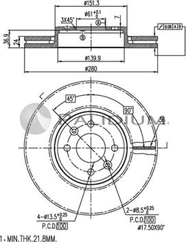 Ashuki P330-039 - Disque de frein cwaw.fr