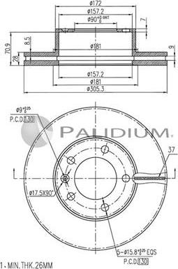 Ashuki P330-034 - Disque de frein cwaw.fr