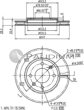 Ashuki P330-035 - Disque de frein cwaw.fr