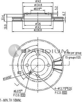 Ashuki P330-036 - Disque de frein cwaw.fr