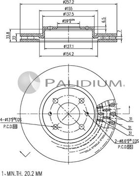 Ashuki P330-032 - Disque de frein cwaw.fr