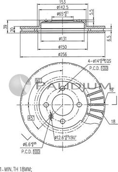 Ashuki P330-037 - Disque de frein cwaw.fr