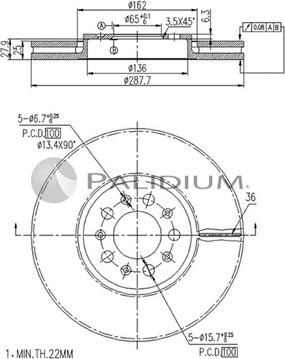 Ashuki P330-025 - Disque de frein cwaw.fr