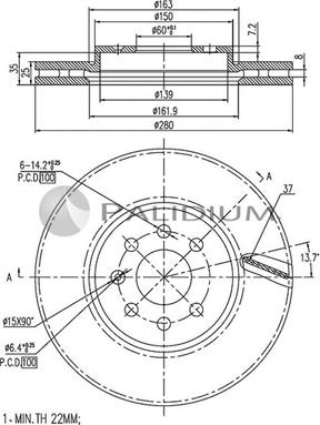 Ashuki P330-027 - Disque de frein cwaw.fr