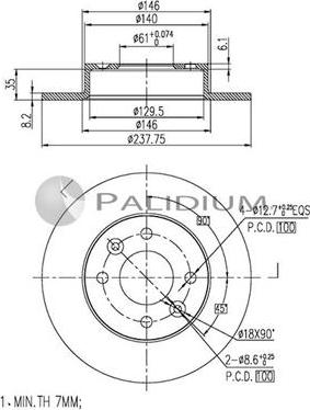 Ashuki P330-075 - Disque de frein cwaw.fr