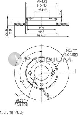 Ashuki P330-076 - Disque de frein cwaw.fr