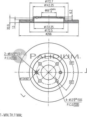 Ashuki P330-073 - Disque de frein cwaw.fr