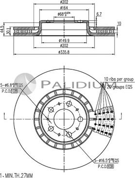 Ashuki P330-164 - Disque de frein cwaw.fr