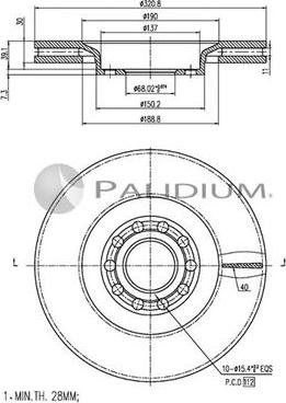 Ashuki P330-165 - Disque de frein cwaw.fr