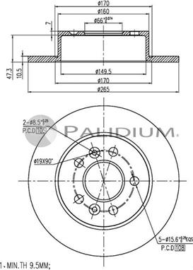 Ashuki P330-105 - Disque de frein cwaw.fr