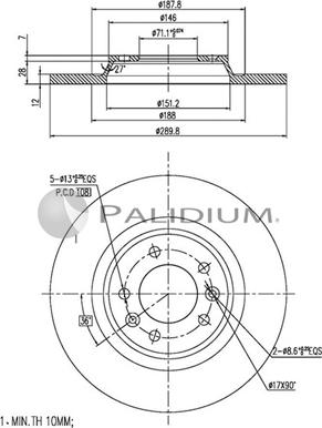 Ashuki P330-108 - Disque de frein cwaw.fr