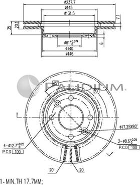 Ashuki P330-107 - Disque de frein cwaw.fr