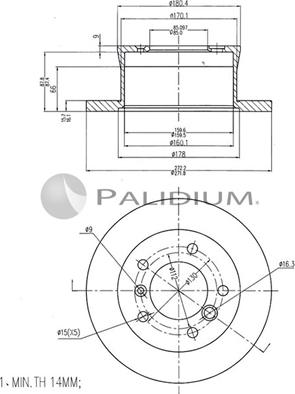 Ashuki P330-129 - Disque de frein cwaw.fr