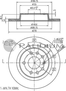 Ashuki P331-049 - Disque de frein cwaw.fr