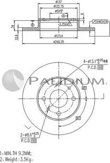 Ashuki P331-048 - Disque de frein cwaw.fr