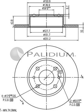 Ashuki P331-047 - Disque de frein cwaw.fr