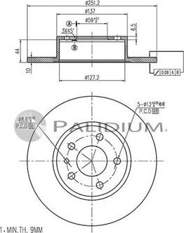 Ashuki P331-059 - Disque de frein cwaw.fr