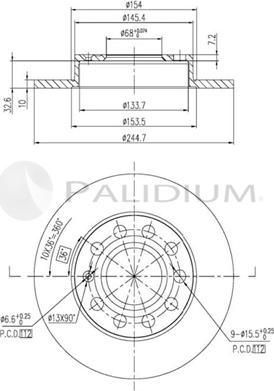 Ashuki P331-055 - Disque de frein cwaw.fr