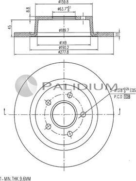 Ashuki P331-057 - Disque de frein cwaw.fr