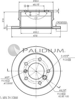 Ashuki P331-068 - Disque de frein cwaw.fr