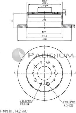 Ashuki P331-009 - Disque de frein cwaw.fr